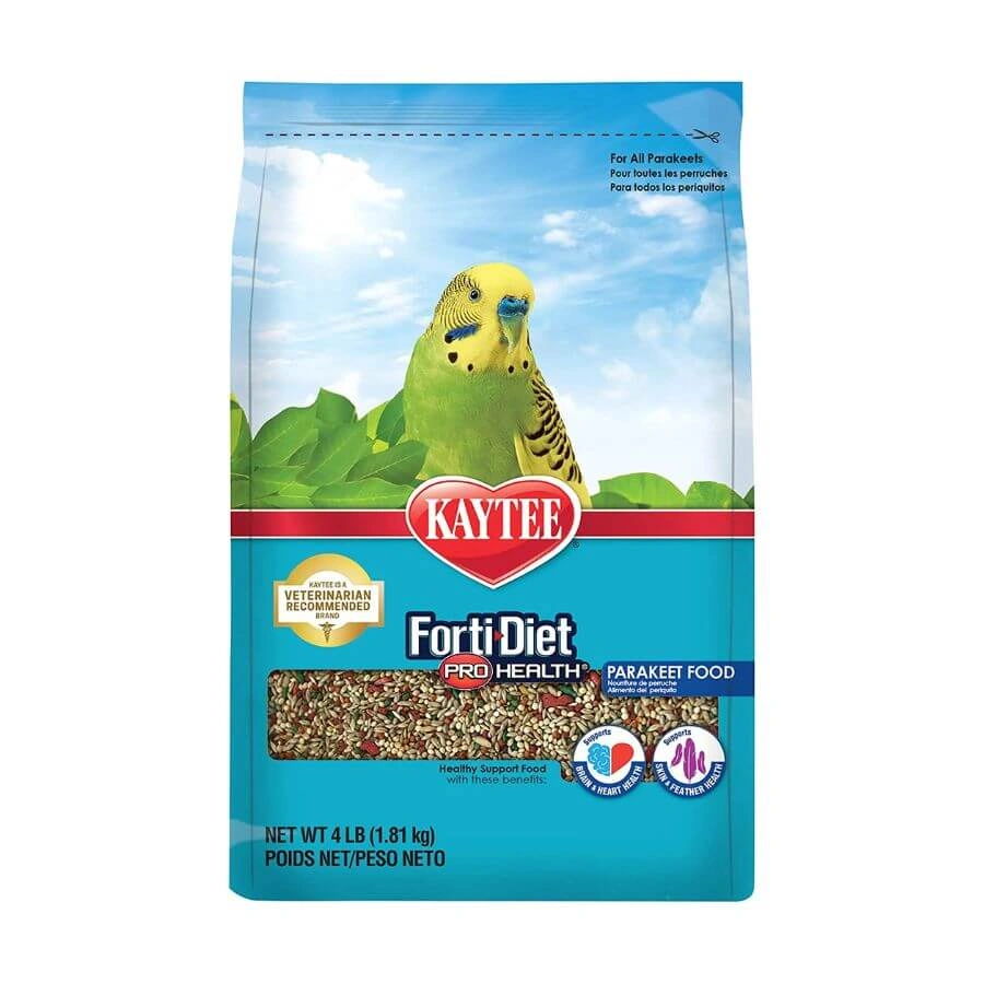 Kaytee Forti-Diet Pro Health Parakeet Pet Bird Food, 4 Pound